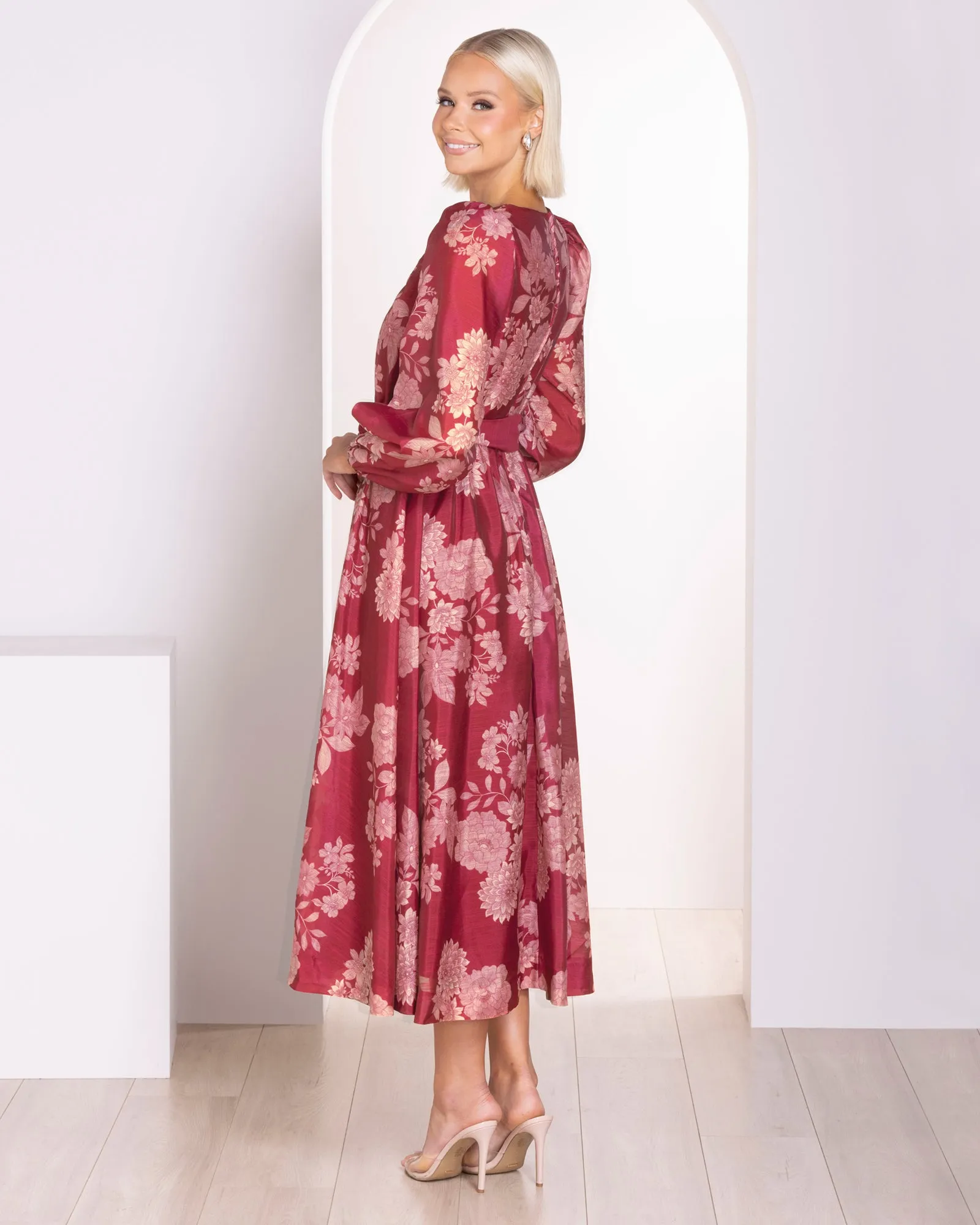 Marey Long Sleeve Midi Dress