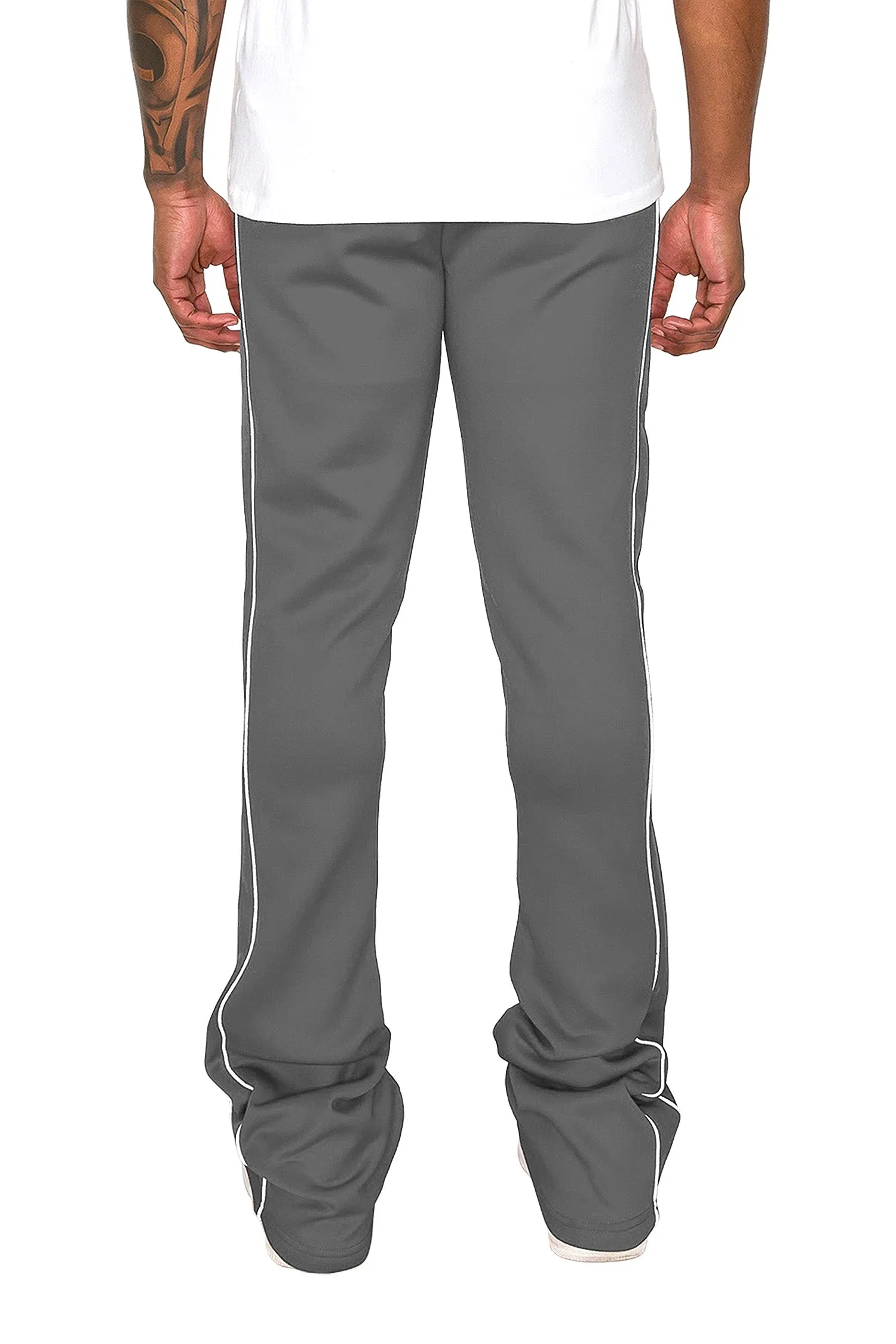 Men's Essential Solid Stacked Fit Flared Track Pants