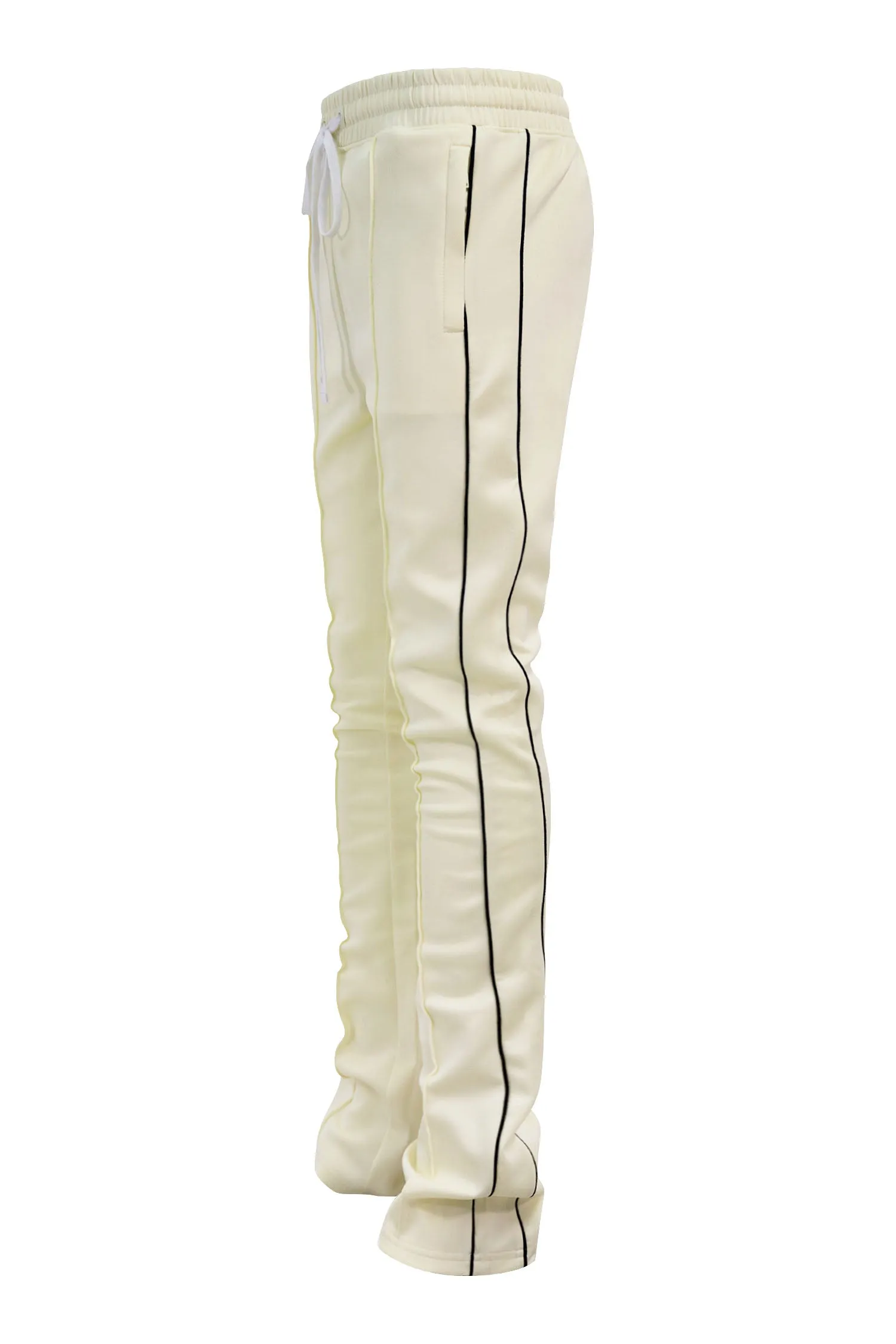 Men's Essential Solid Stacked Fit Flared Track Pants