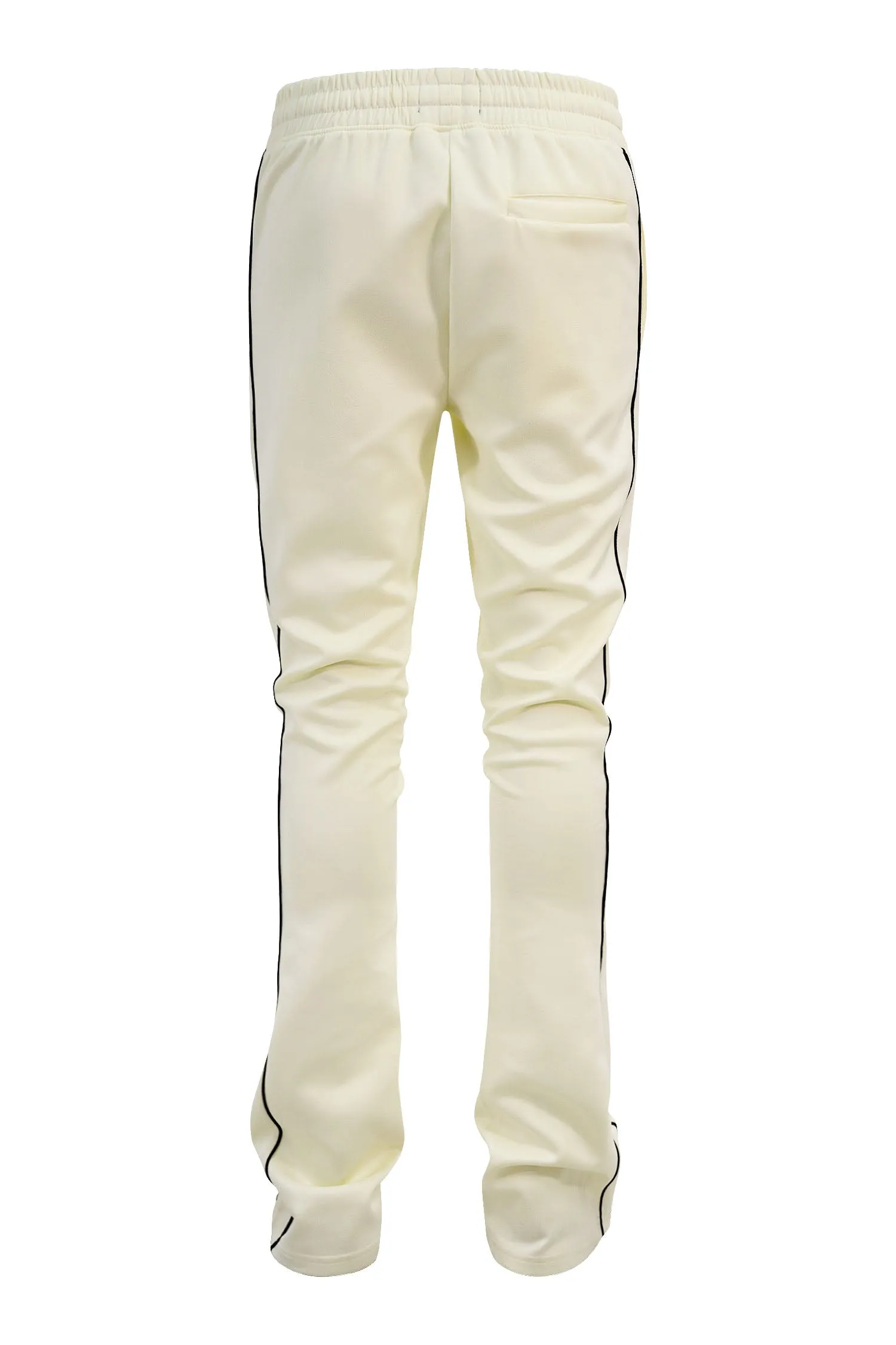 Men's Essential Solid Stacked Fit Flared Track Pants