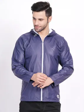 Men's wind resistant jacket with hood