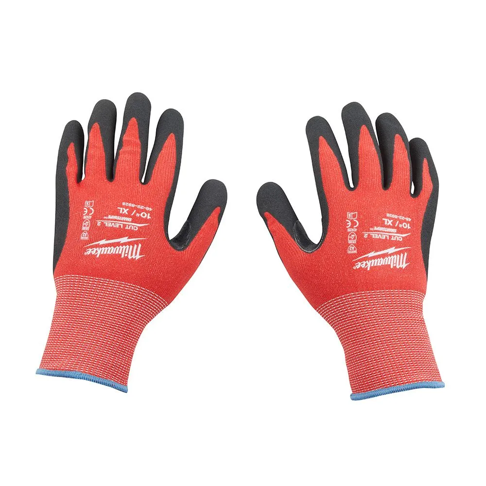 Milwaukee 48-22-8926B Cut Level 2 Nitrile Dipped Gloves - Medium - Bulk 12PK