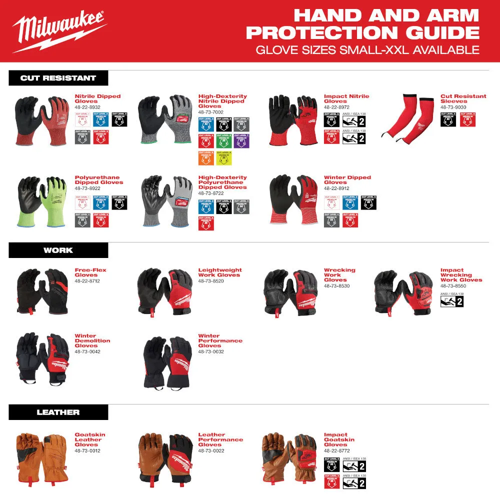 Milwaukee 48-73-8130 Impact Cut 3 Nitrile Dip Glove - S