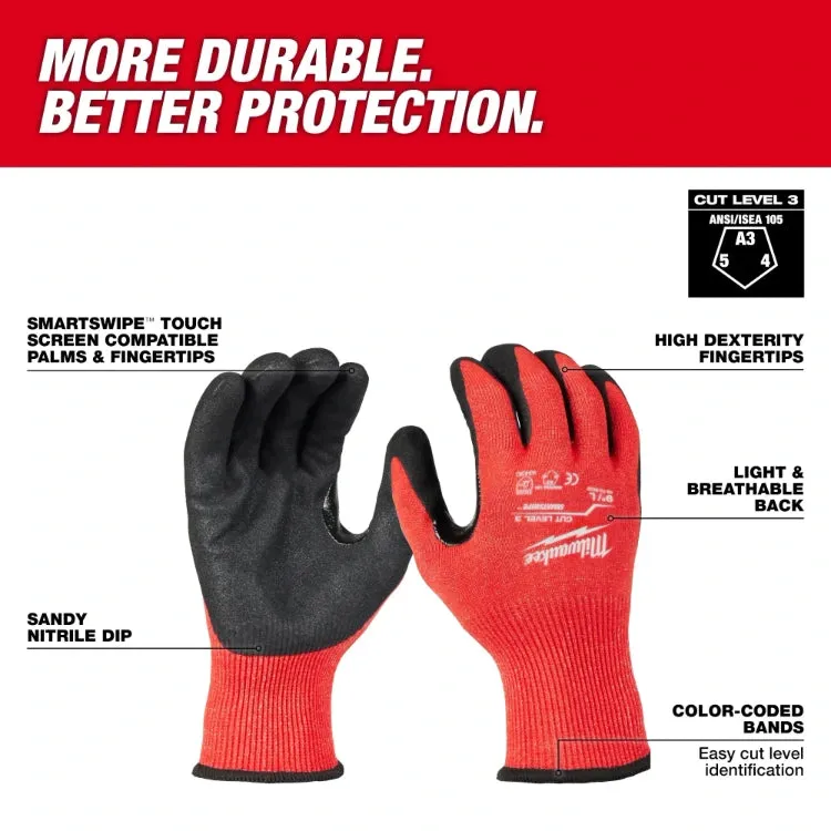 Milwaukee Cut Level 3 Nitrile Dipped Gloves