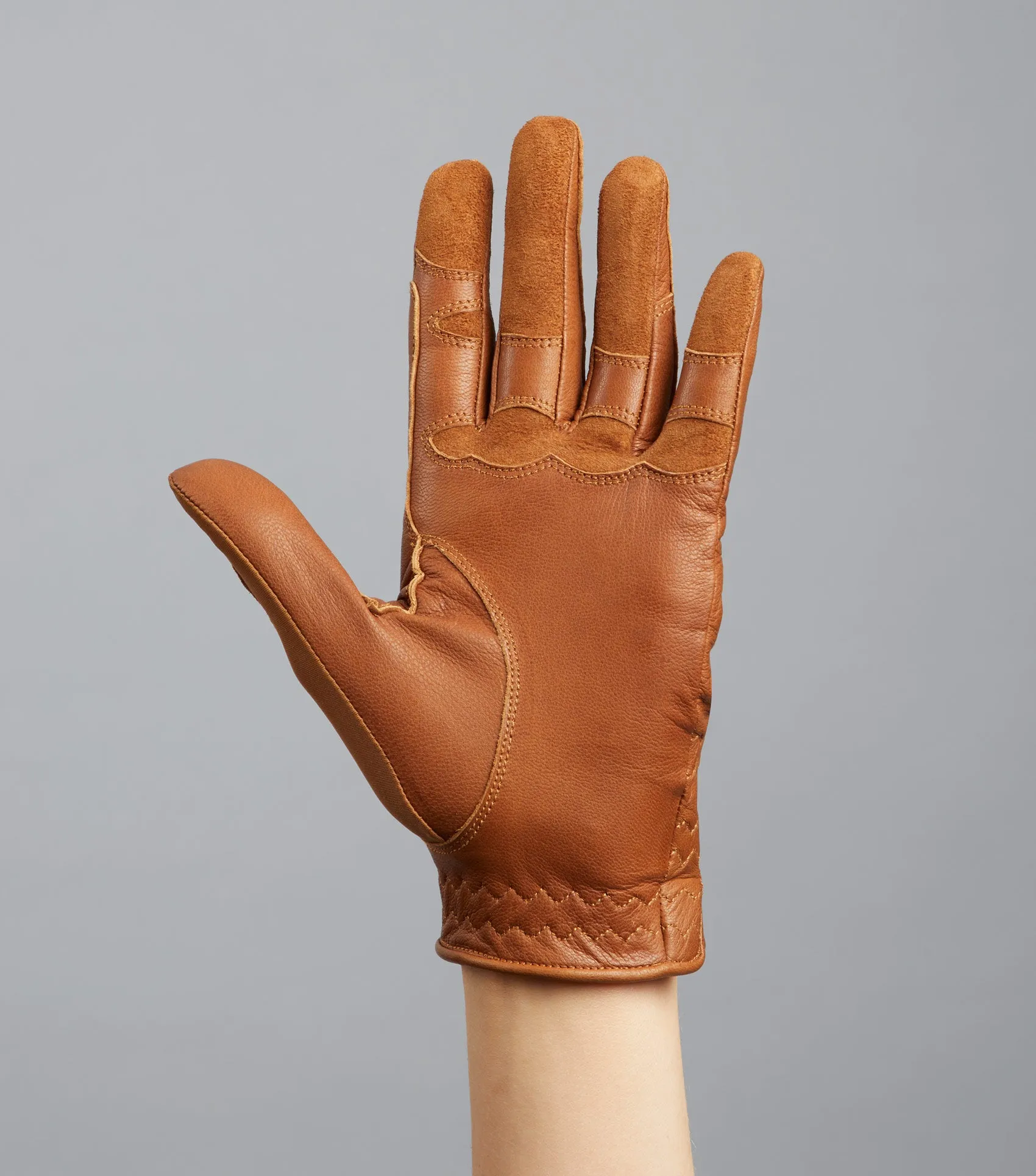 Mizar Ladies Leather Riding Gloves Tan