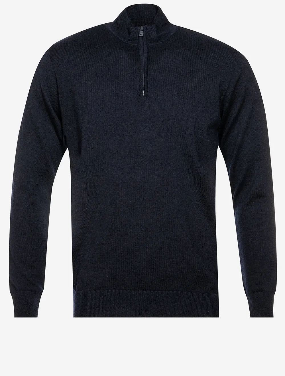 Mockneck Half Zip Knitwear Navy