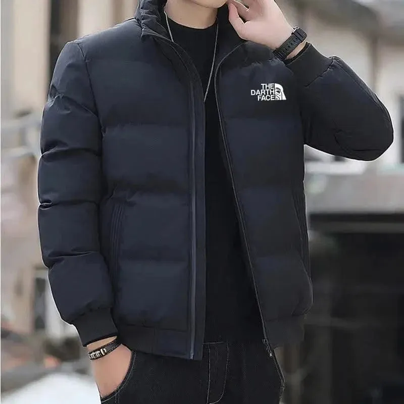 NoEnName_Null Luxe Windproof Cotton Parka with Mandarin Collar