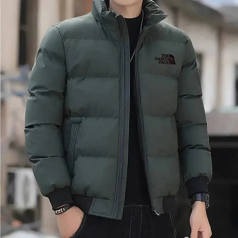 NoEnName_Null Luxe Windproof Cotton Parka with Mandarin Collar