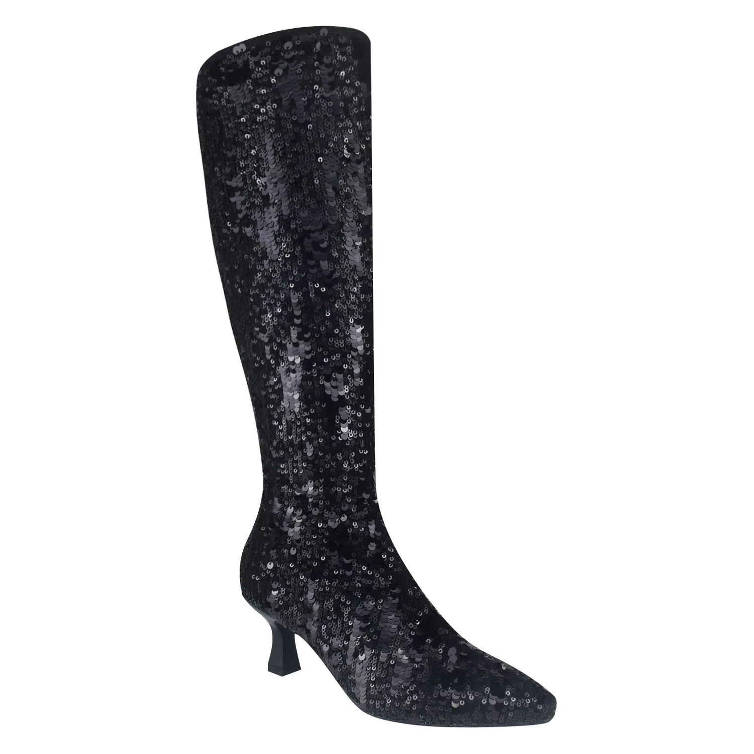 Nyree Stretch Sequin Boot with Memory Foam