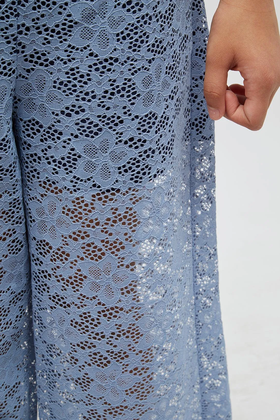 One Friday Blue Lace Culotte