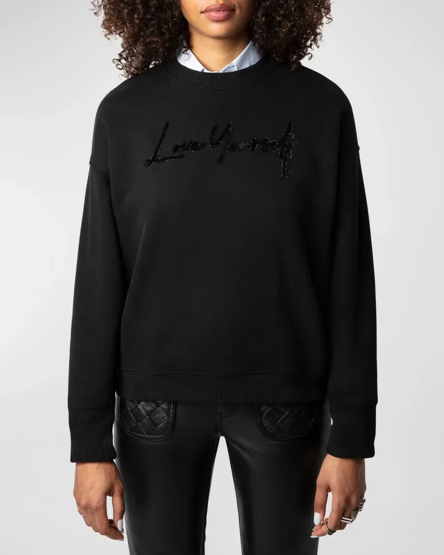 Oscar Love Yourself Strass Sweatshirt