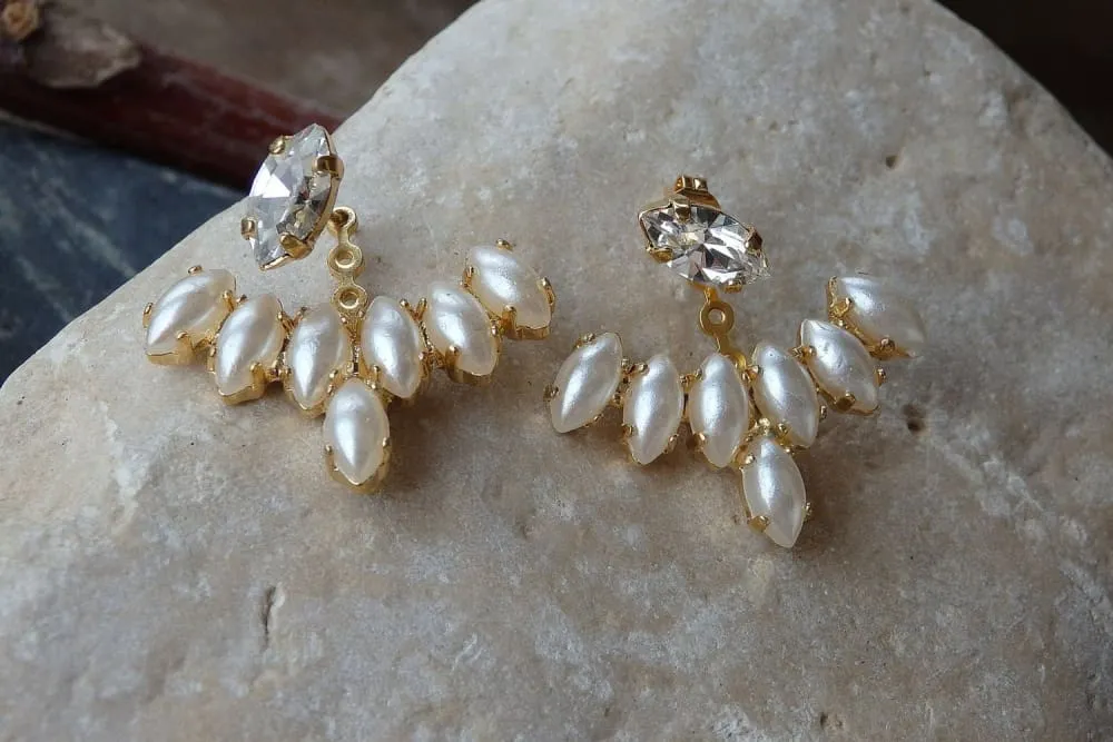 Pearl Ear Jacket Earrings