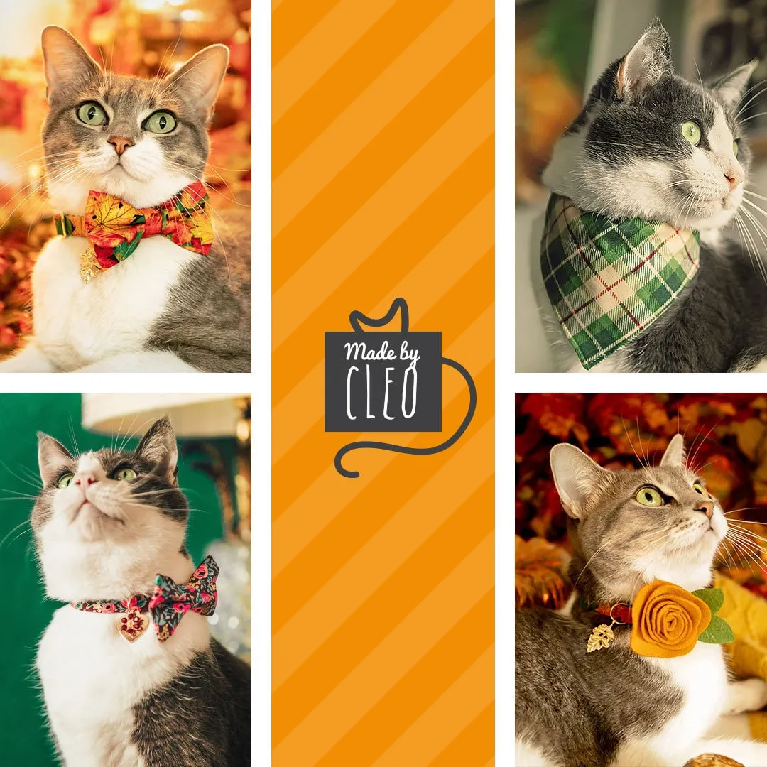 Pet Bandana - "Forever Fall" - Autumn Leaves Bandana for Cat   Small Dog / Slide-on Bandana / Over-the-Collar (One Size)