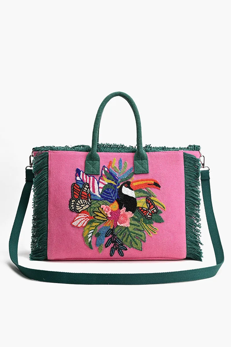 Pink Flutter Oasis Tote