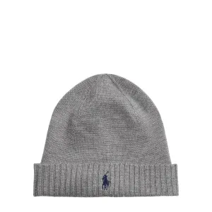 Polo Ralph Lauren Signature Pony Wool Grey Beanie