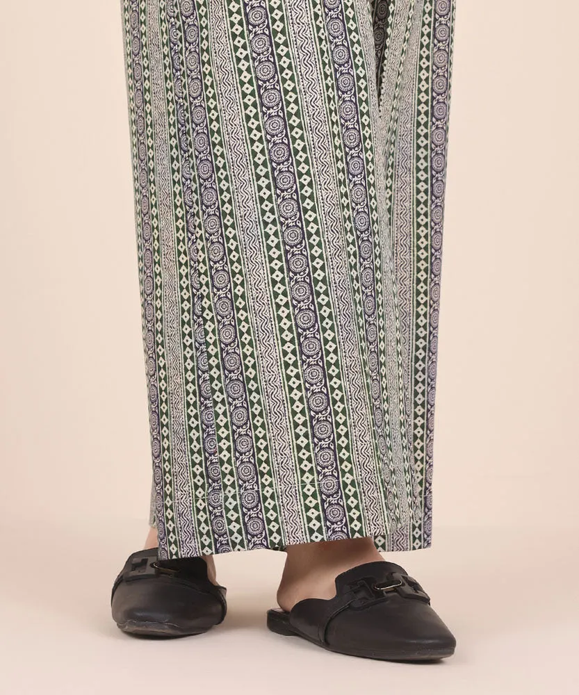 Printed Light Khaddar Culottes