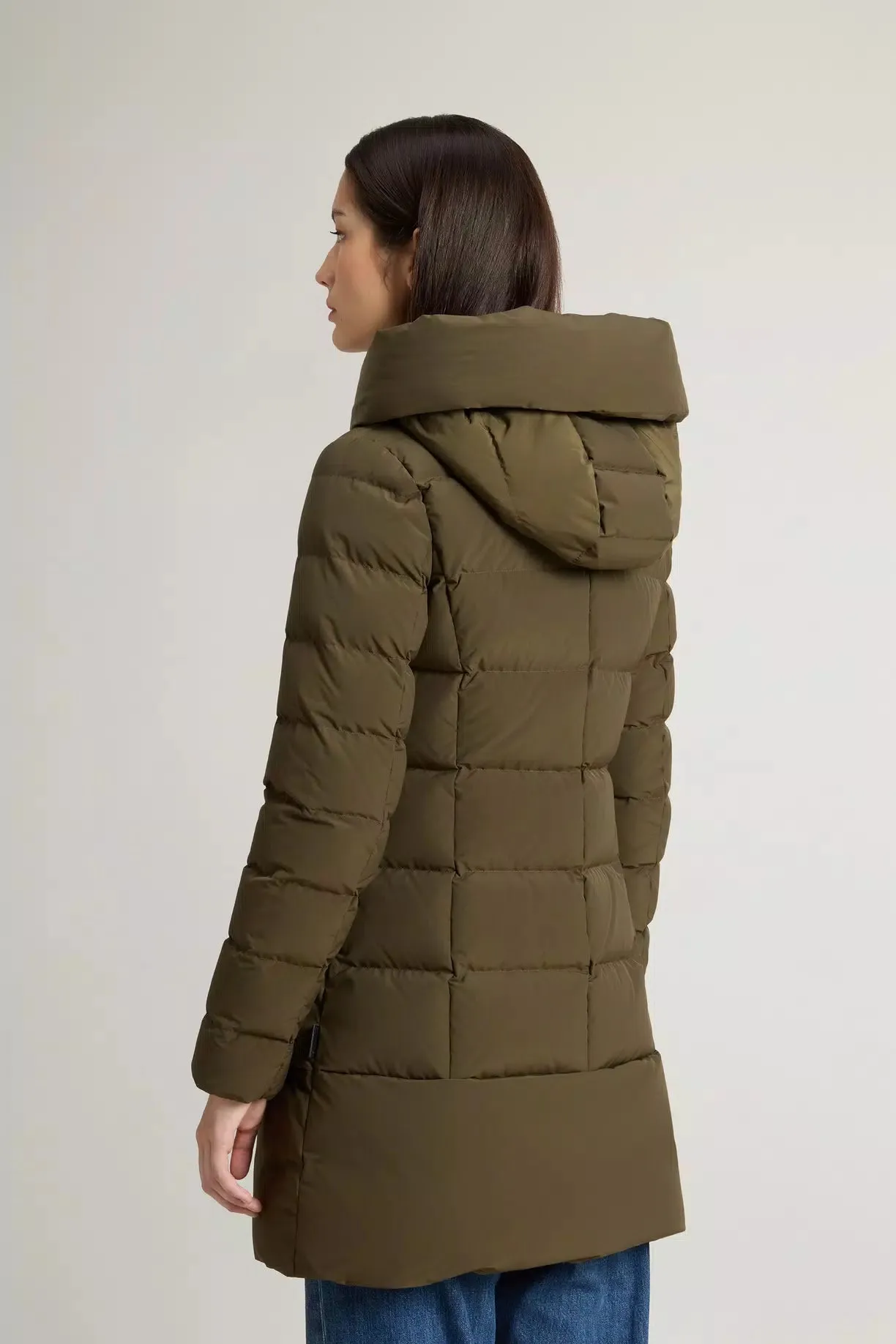 Puffy Prescott Dark Green Parka in Urban Touch