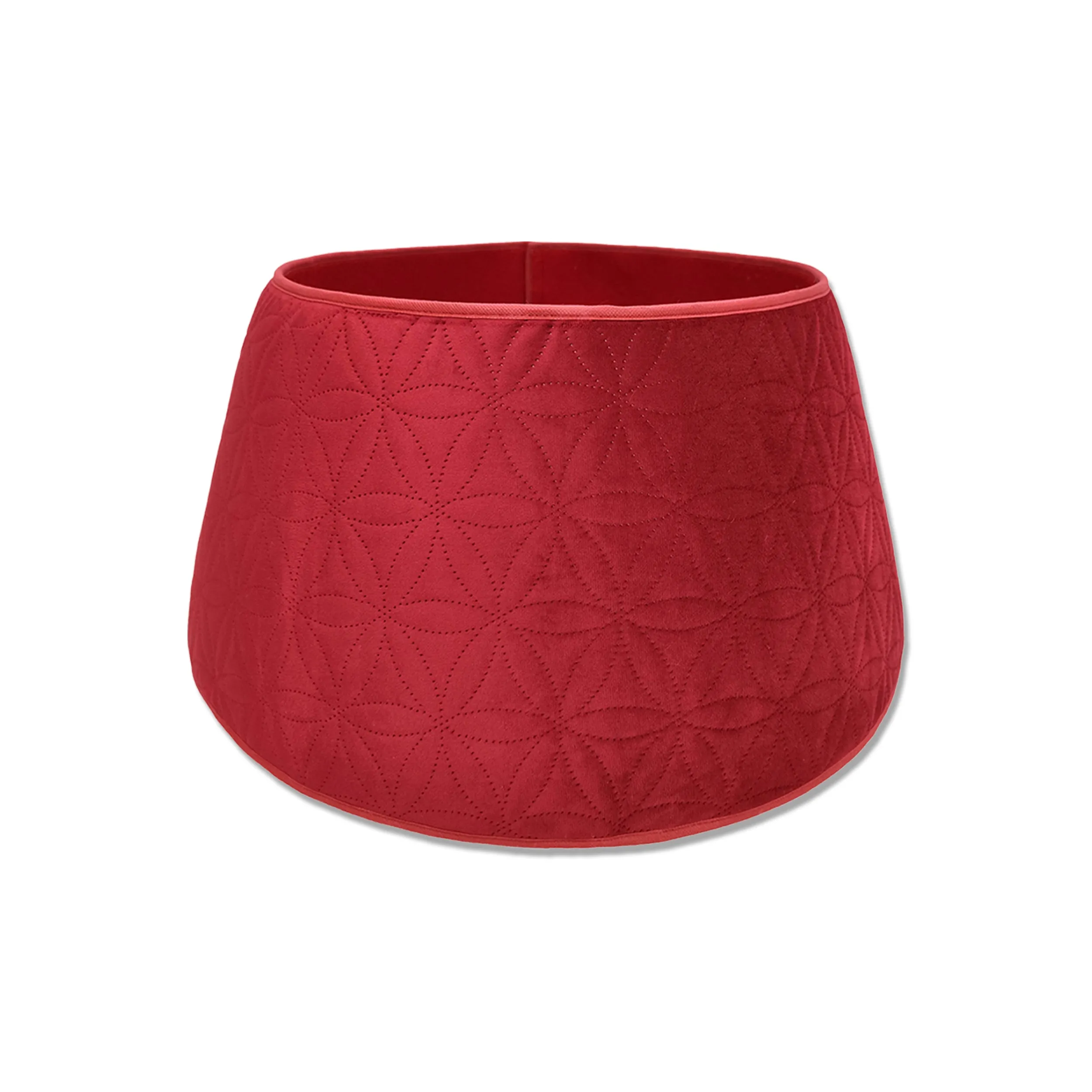 Red Velvet Roll-up Christmas Tree Collar - 26"