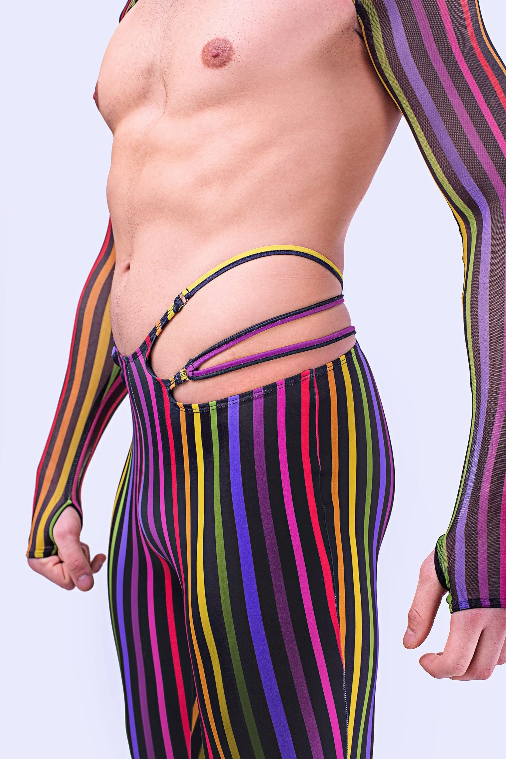 Refraction Male Cut-Out Pants Set