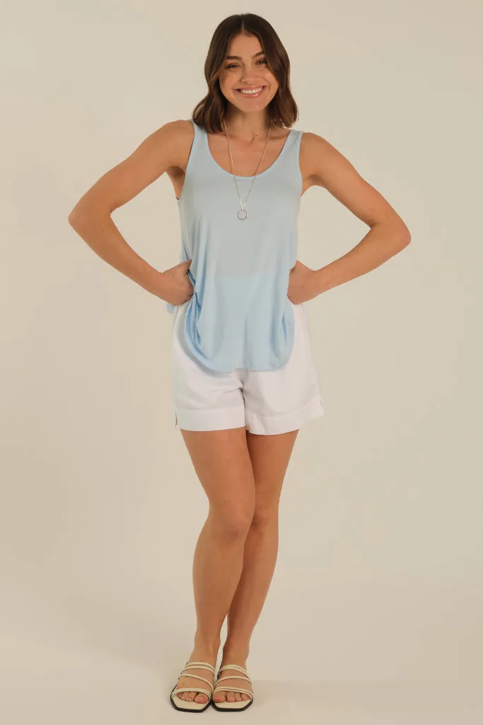 Relaxed Bamboo Singlet - Powder Blue