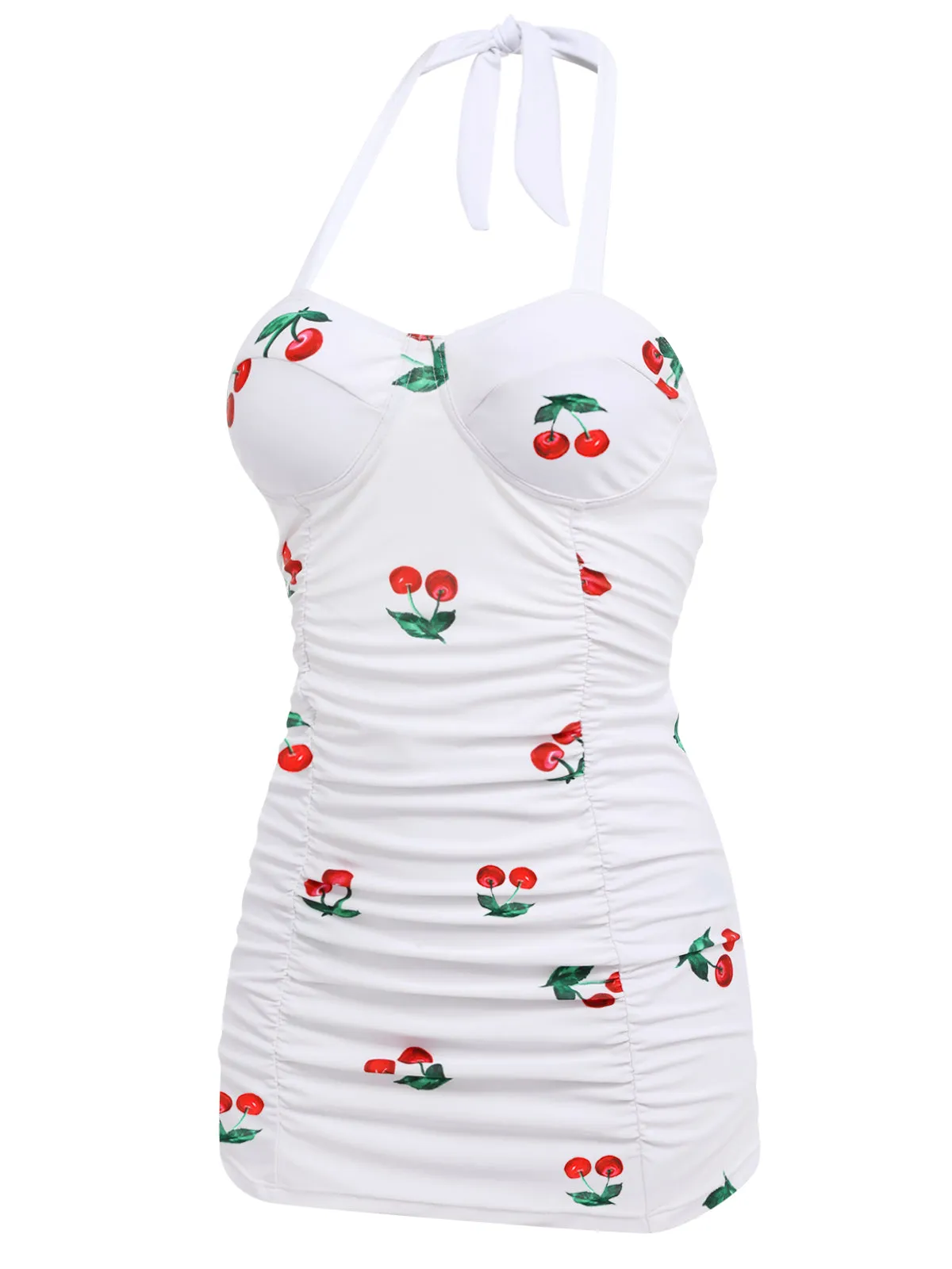 Retro 1950s Cherry Summer One-piece Swimsuit