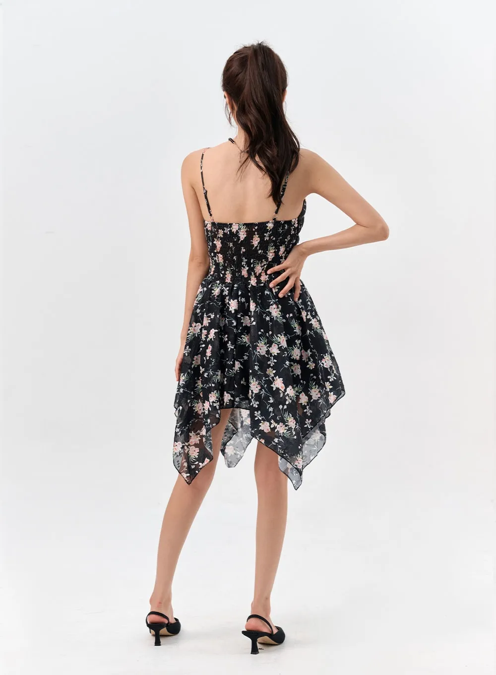 Retro Floral Mini Dress IO311