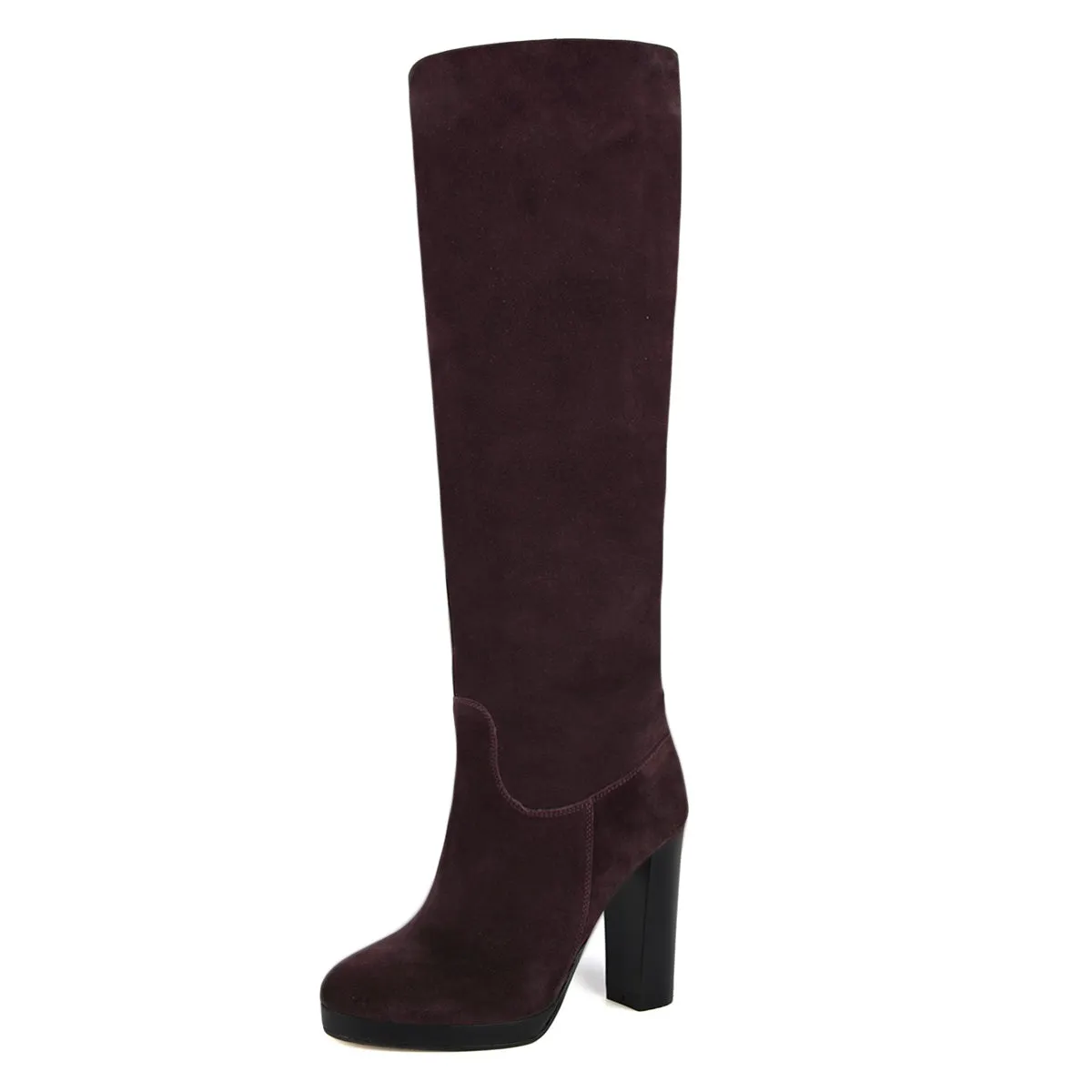 Ribes suede, burgundy