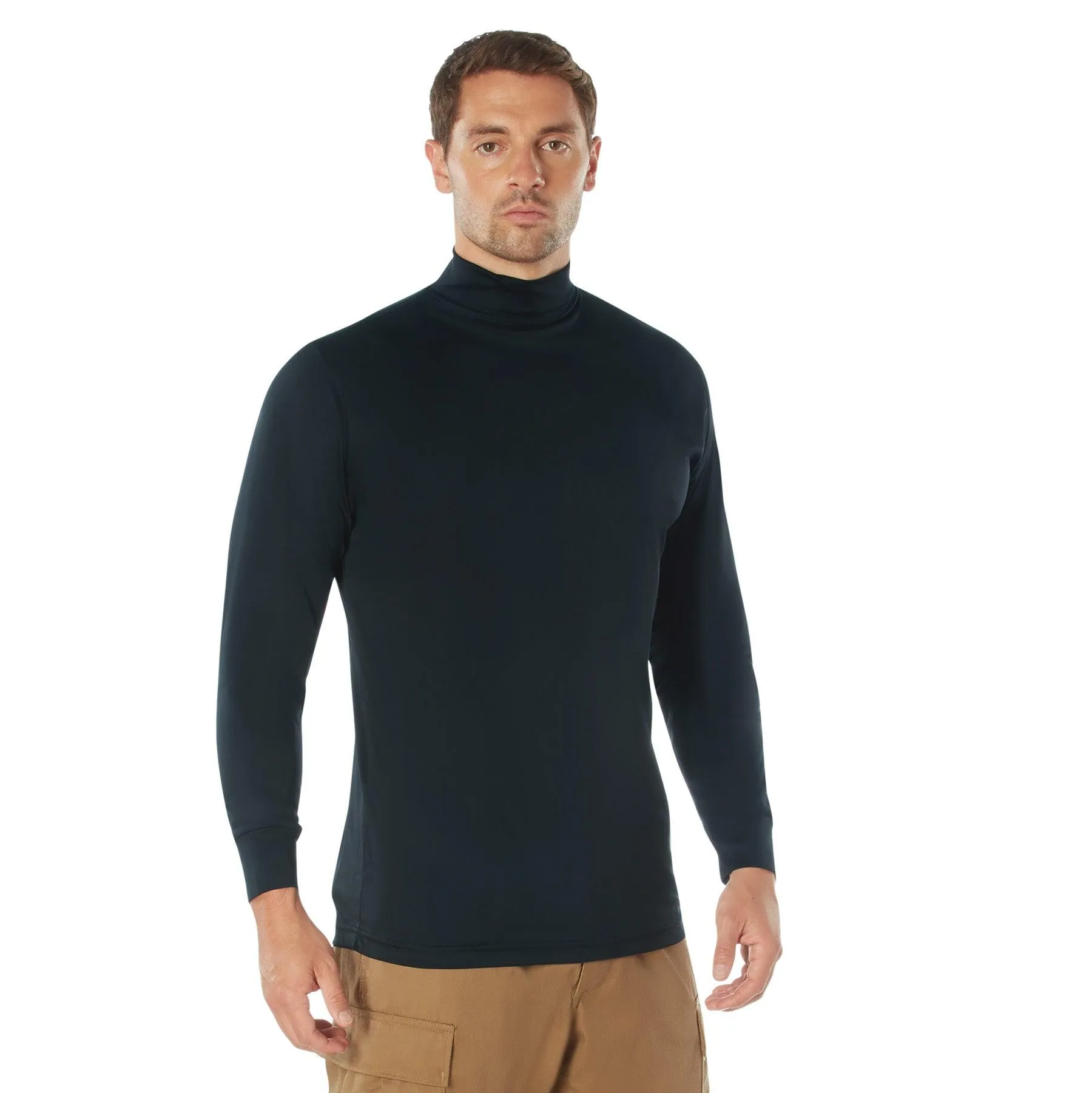 Rothco Moisture Wicking Mock Turtleneck - Black