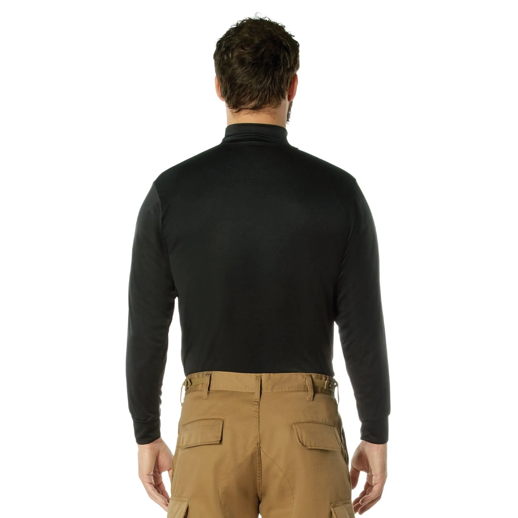 Rothco Moisture Wicking Mock Turtleneck - Black