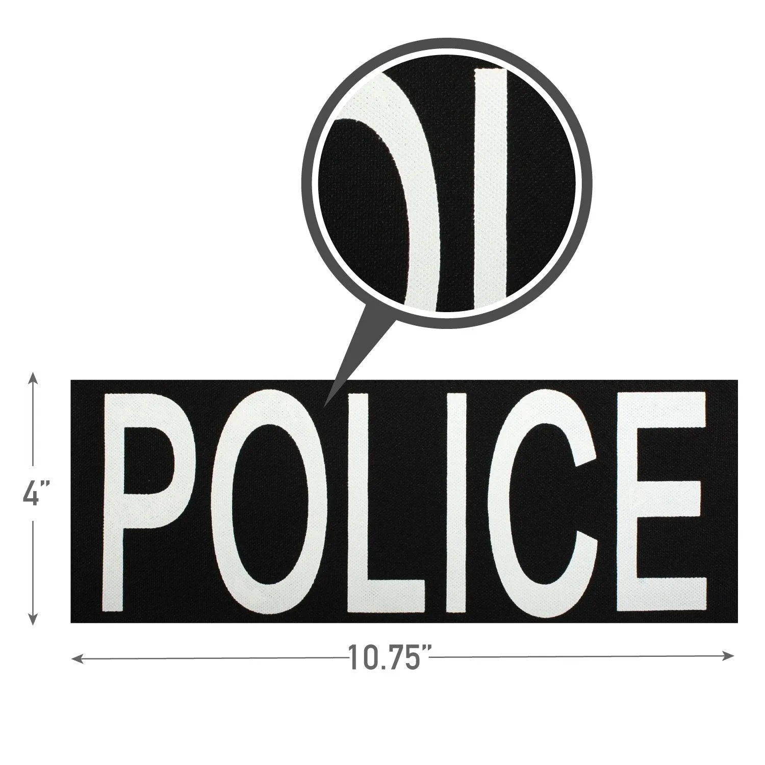 Rothco Police Patch With Hook Back