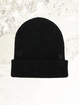 sacai embroidered mohair beanie