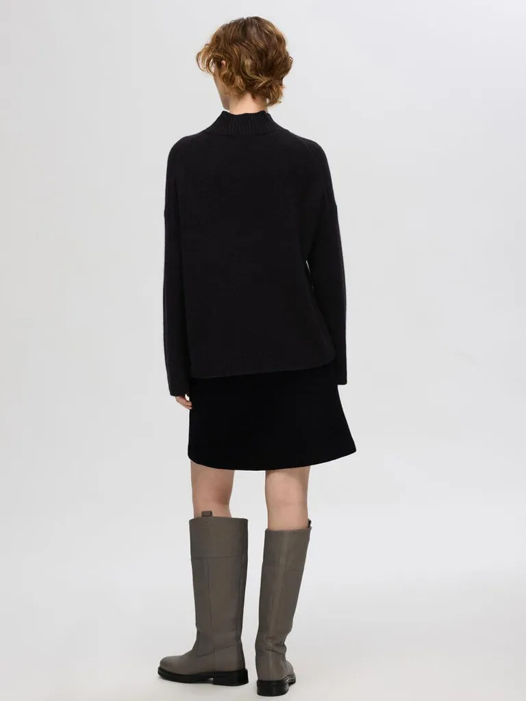 Selected Femme Cille Cashmere Knit in Black