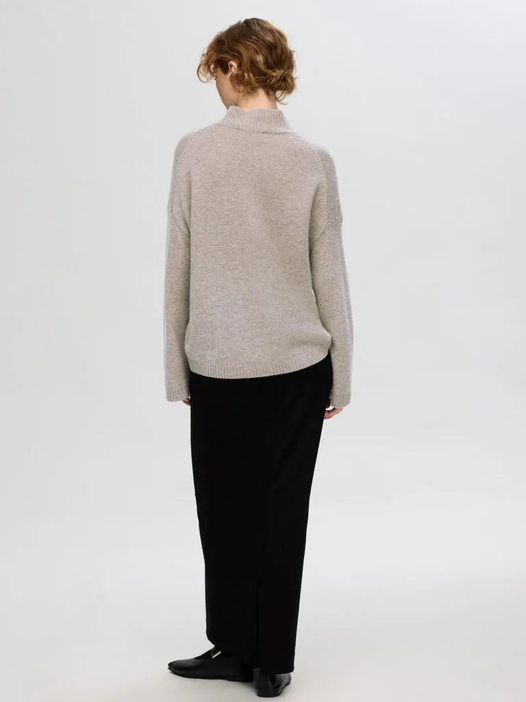 Selected Femme Cille Cashmere knit in Irish Cream