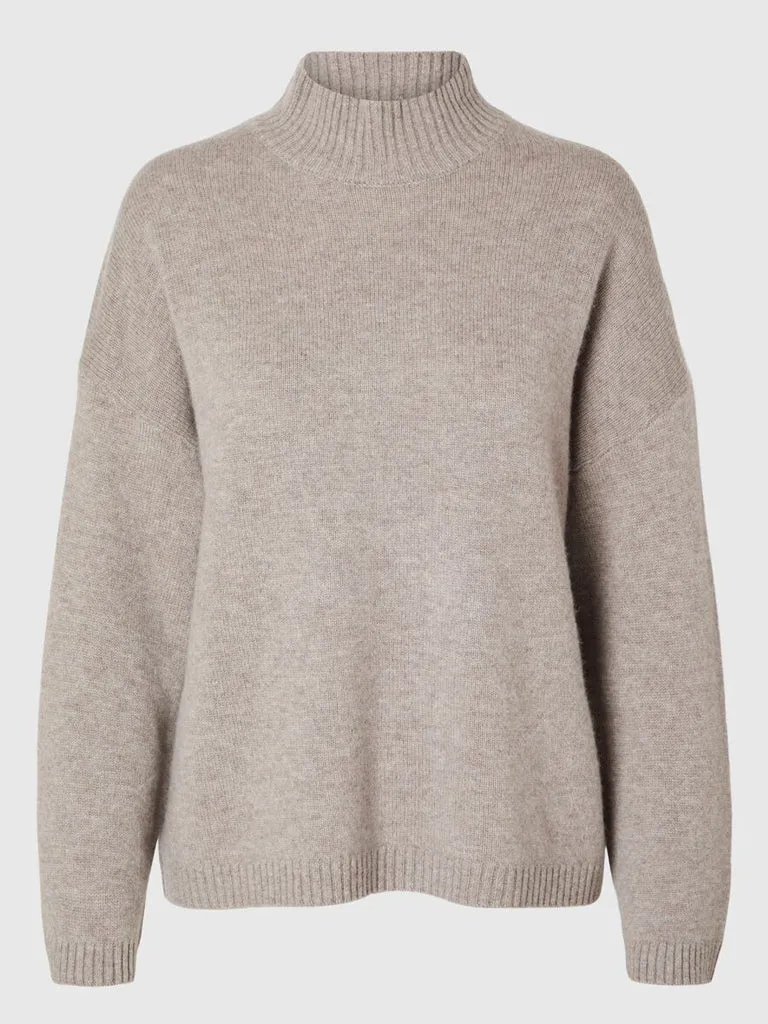 Selected Femme Cille Cashmere knit in Irish Cream