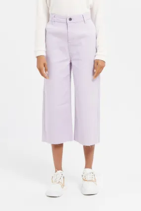 Senior Girls Lilac Denim Culottes