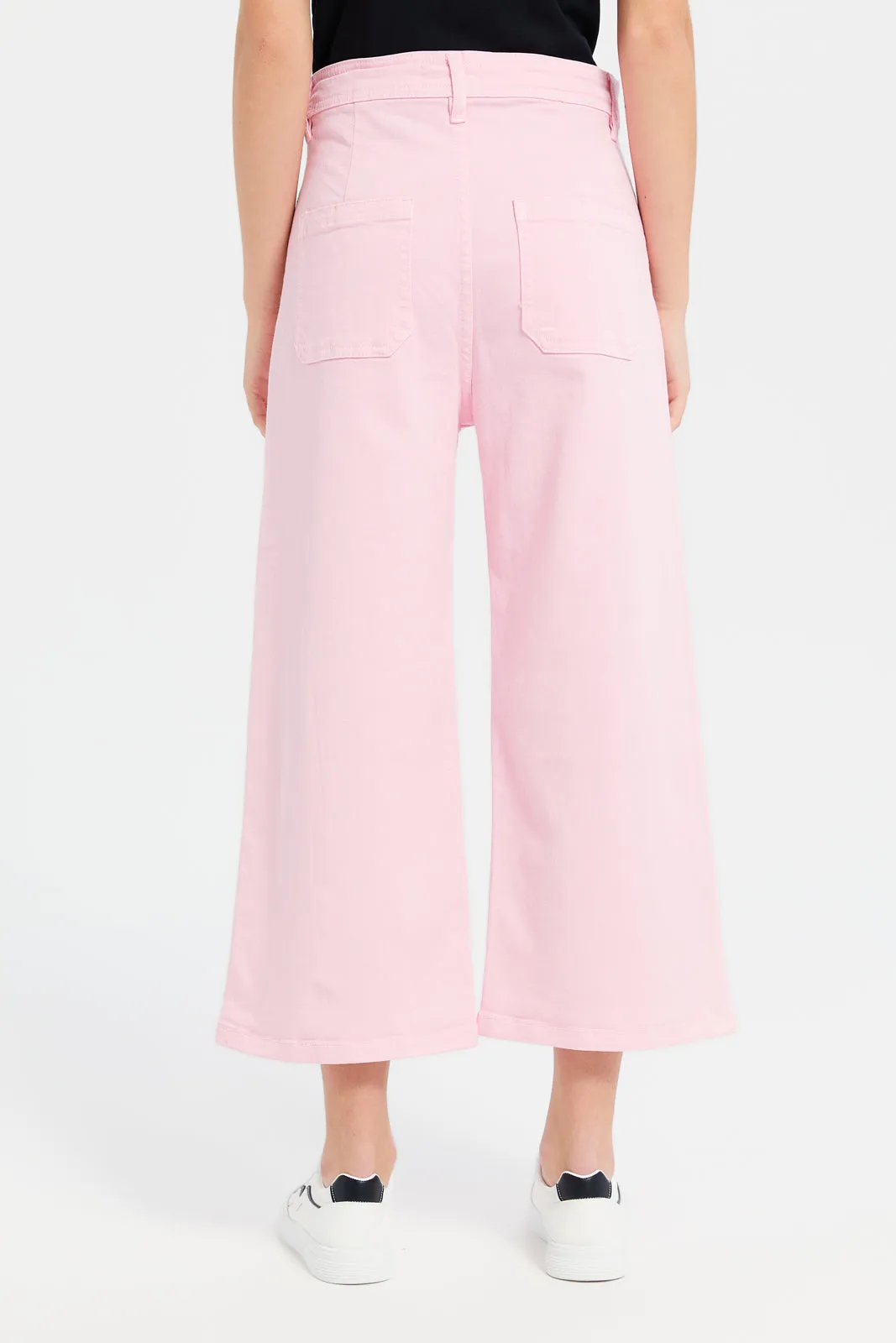 Senior Girls Pink Wide Leg Culottes