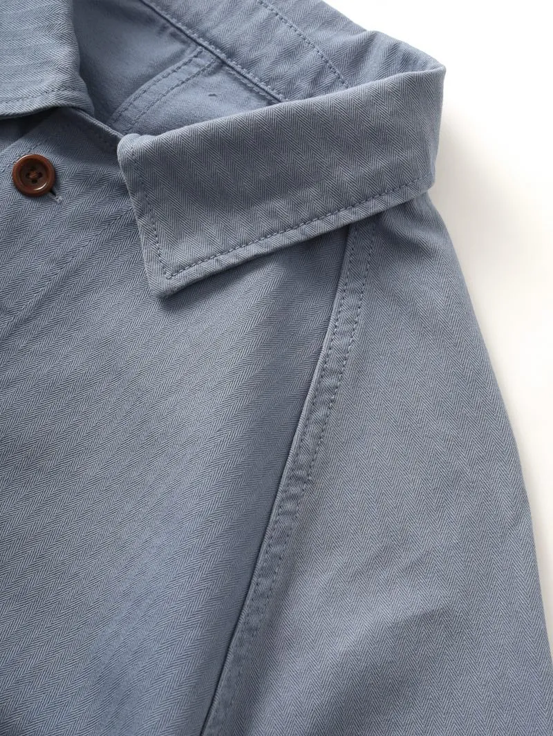 Service Works Front Of House Herringbone Jacket in Harbour Blue