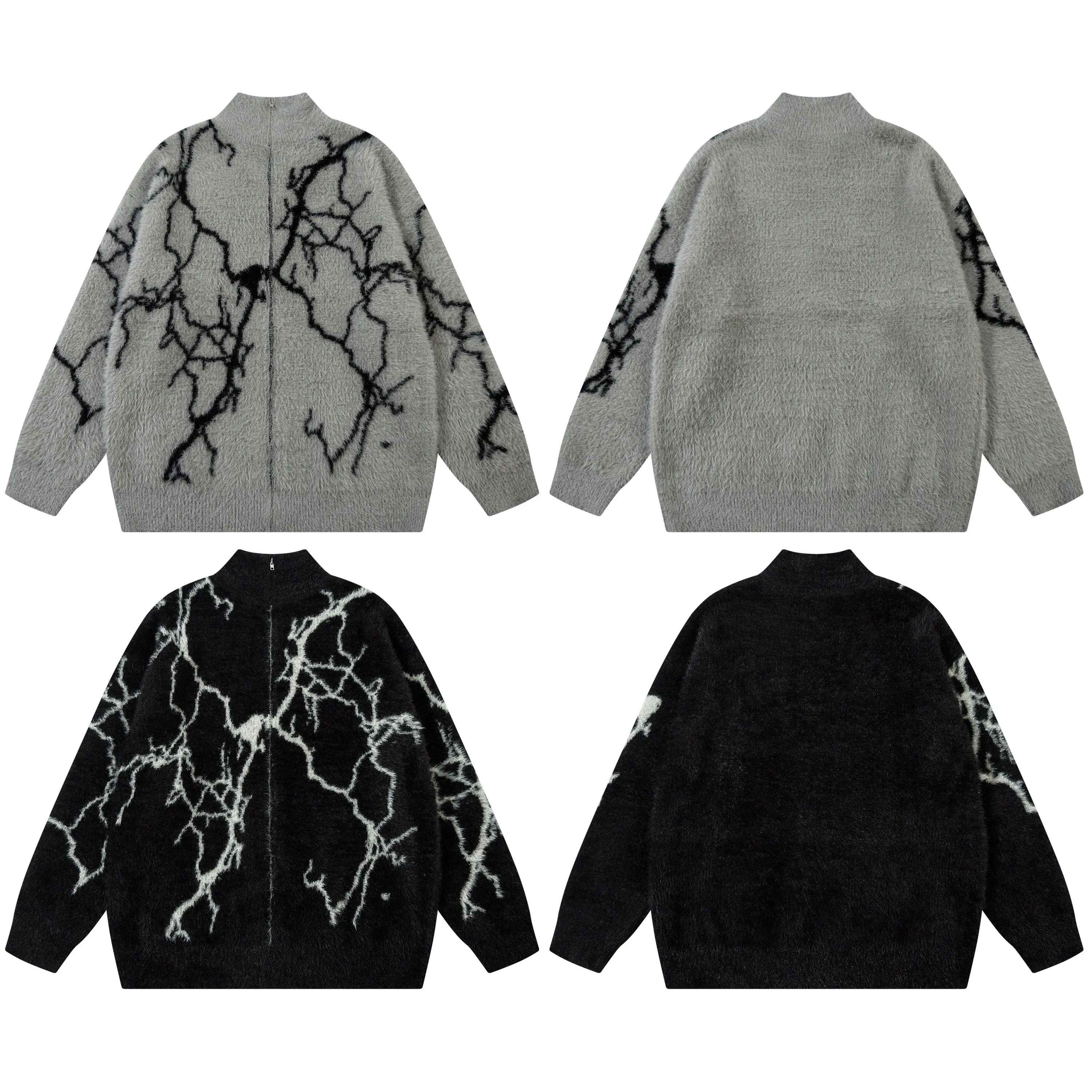 Shock Wave | Oversized Lightning Pattern Jacket