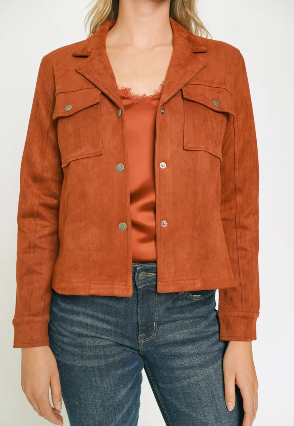 Snap Suede Jacket