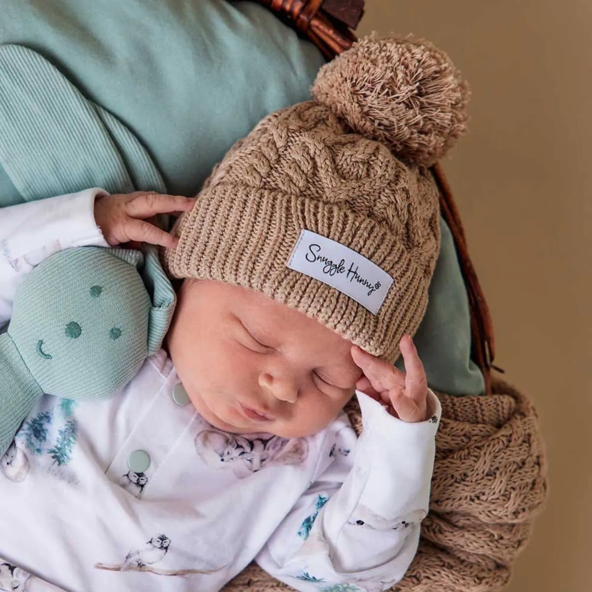 Snuggle Hunny Organic Knit Beanie - Hazelnut