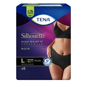 TENA Silhouette Plus Noir High Waist L - Elegante zwarte incontinentiebroekjes voor vrouwen