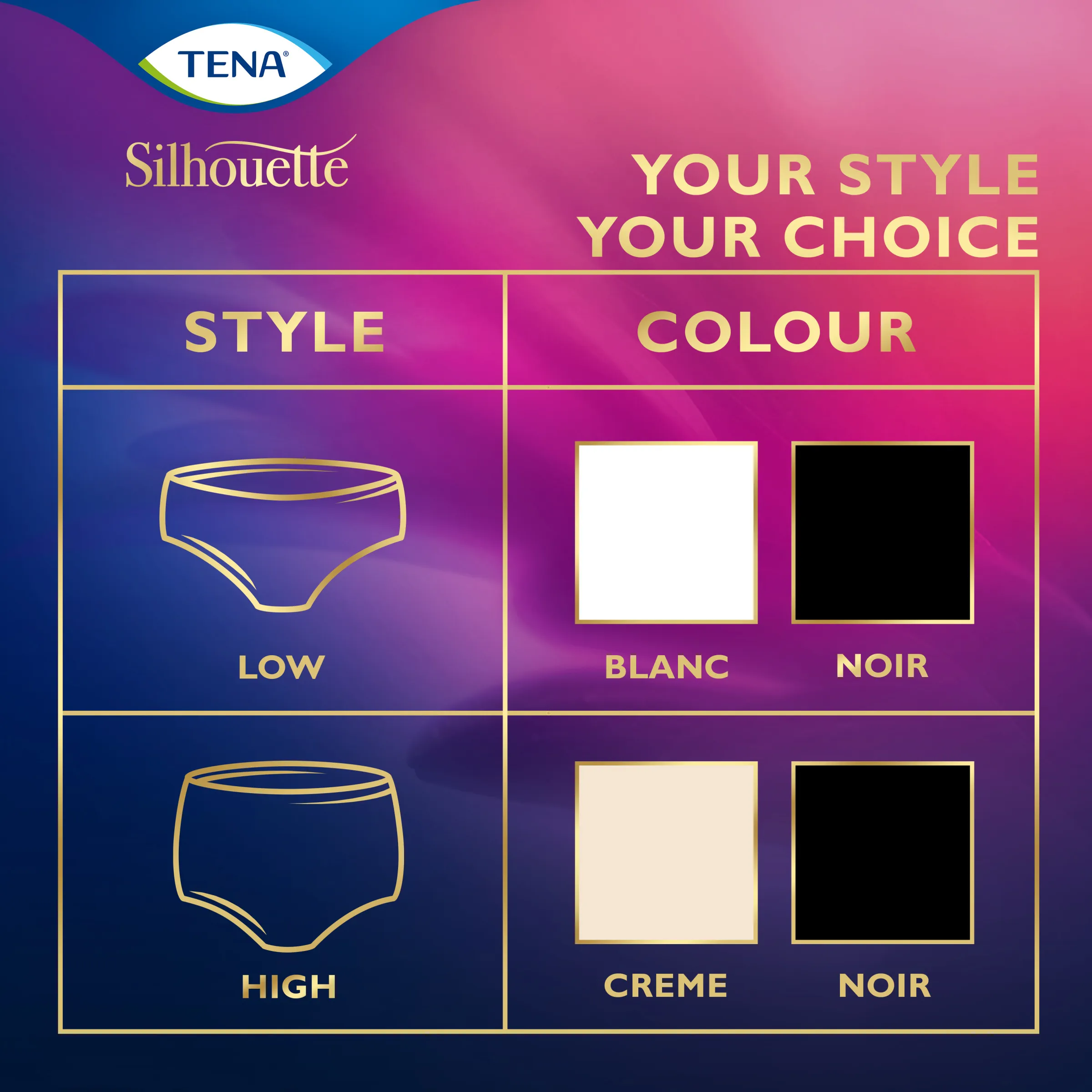 TENA Silhouette Plus Noir High Waist L - Elegante zwarte incontinentiebroekjes voor vrouwen