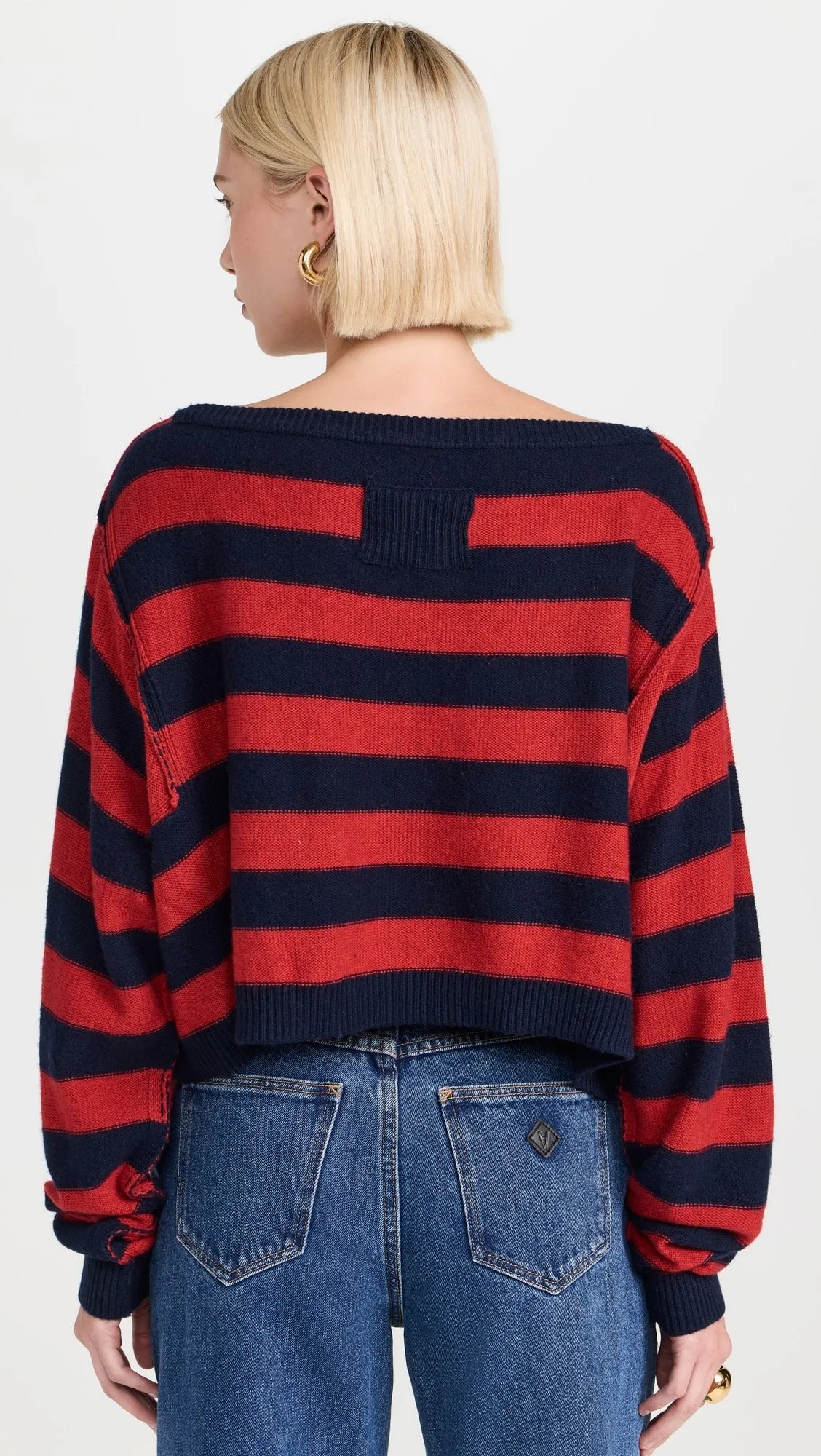 The Into The Blue Pullover by Free People - Red Combo