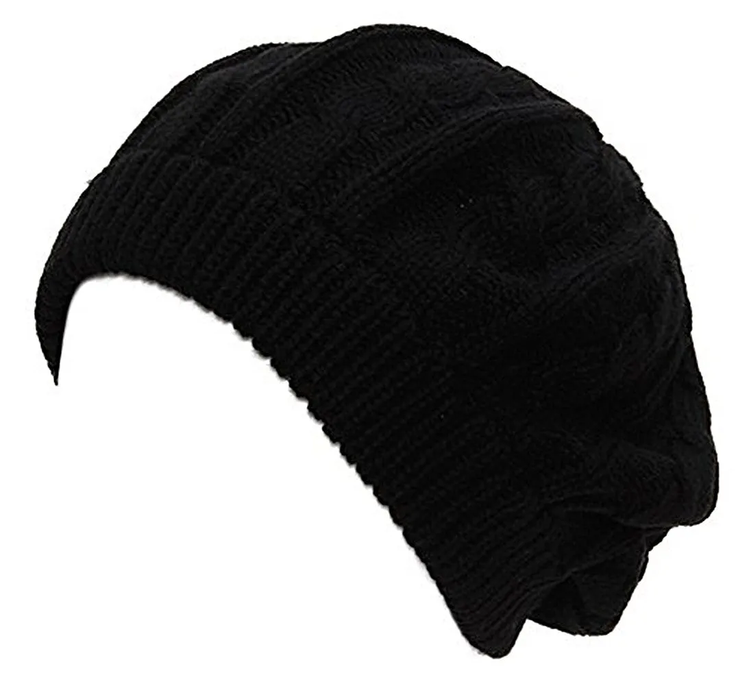 TopHeadwear Cable Knit Beret Cap