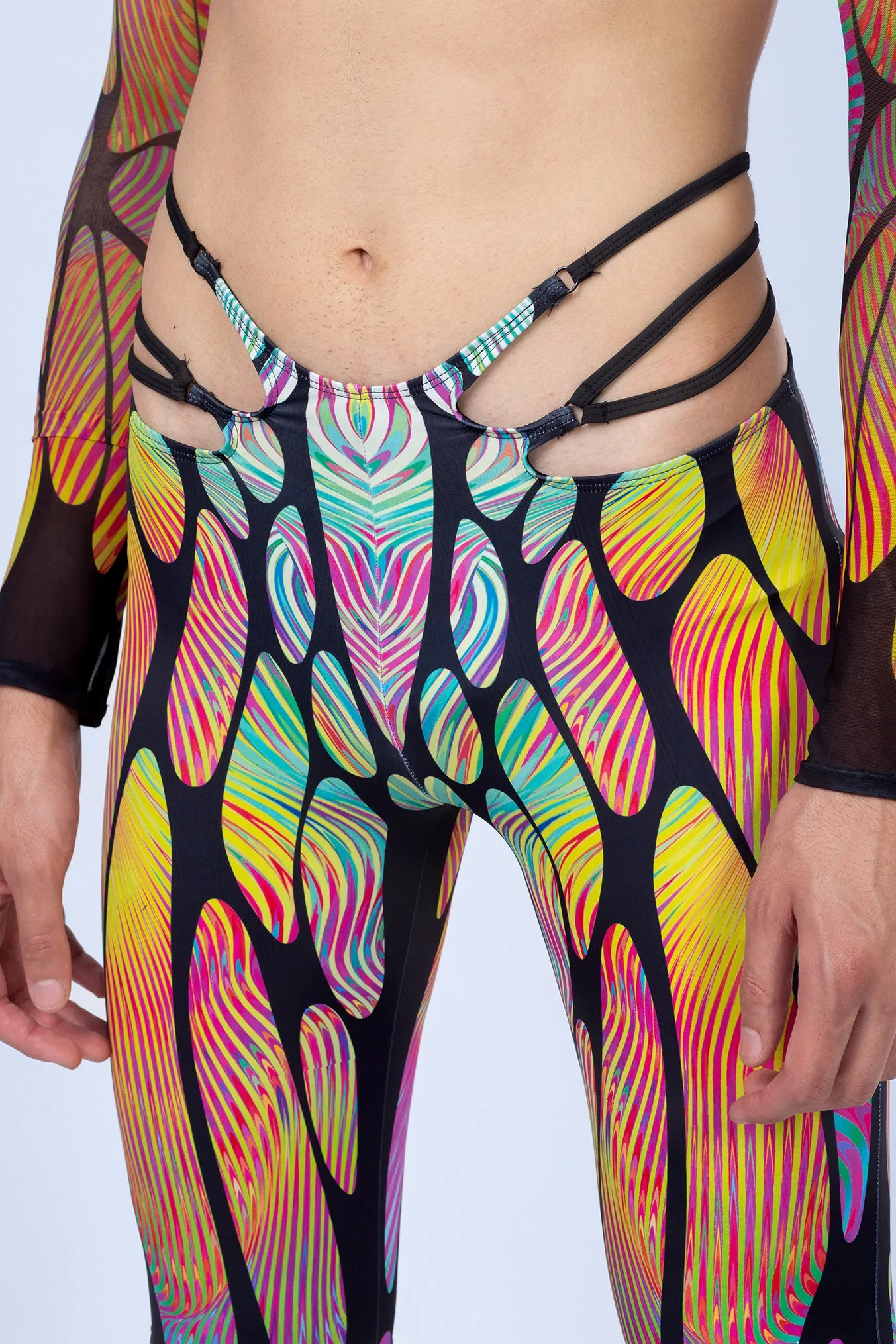 Trypophobia Male Cut-Out Pants