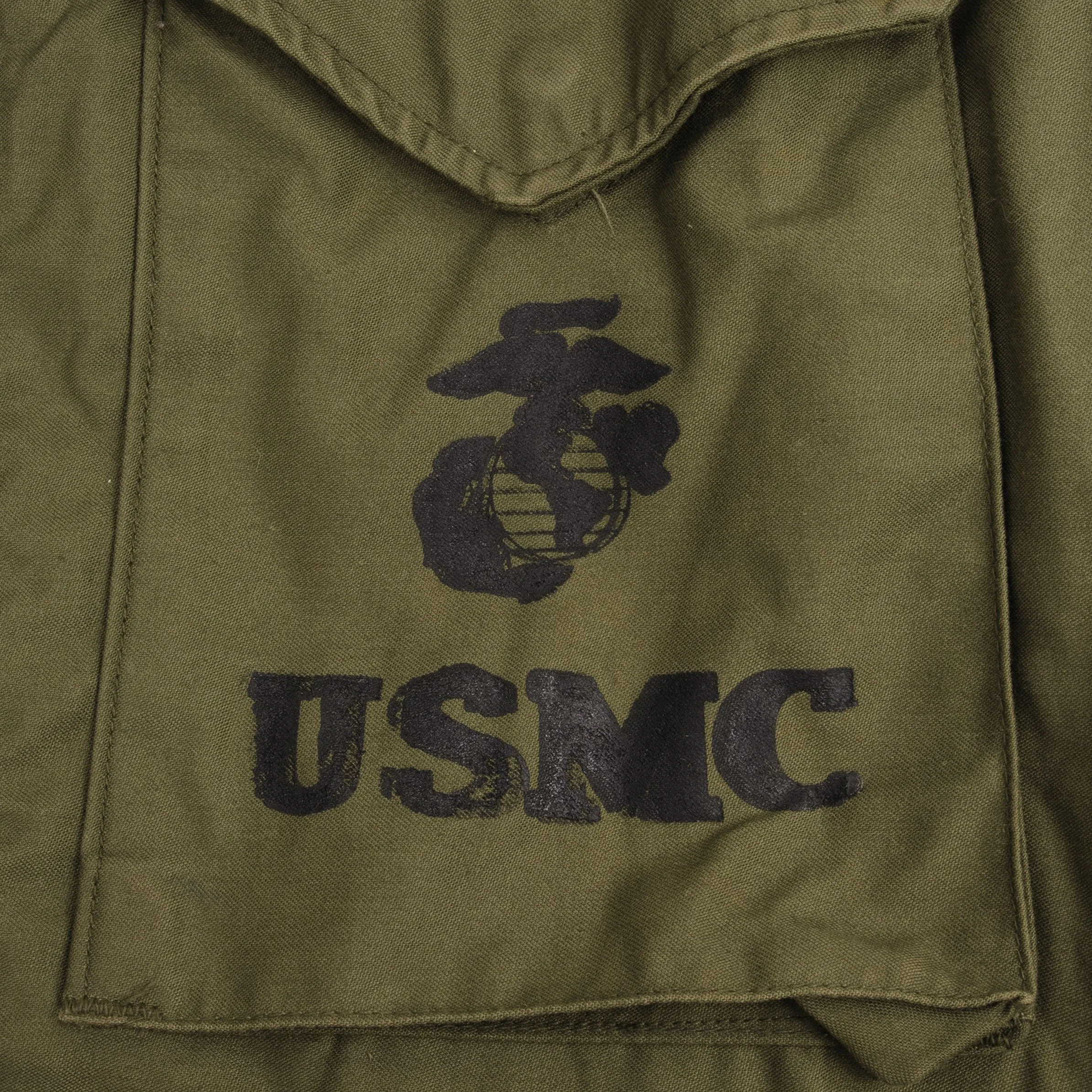 VINTAGE USMC M65 FIELD JACKET STENCIL 1BN 2MAR 1974 VIETNAM WAR SIZE SMALL REG