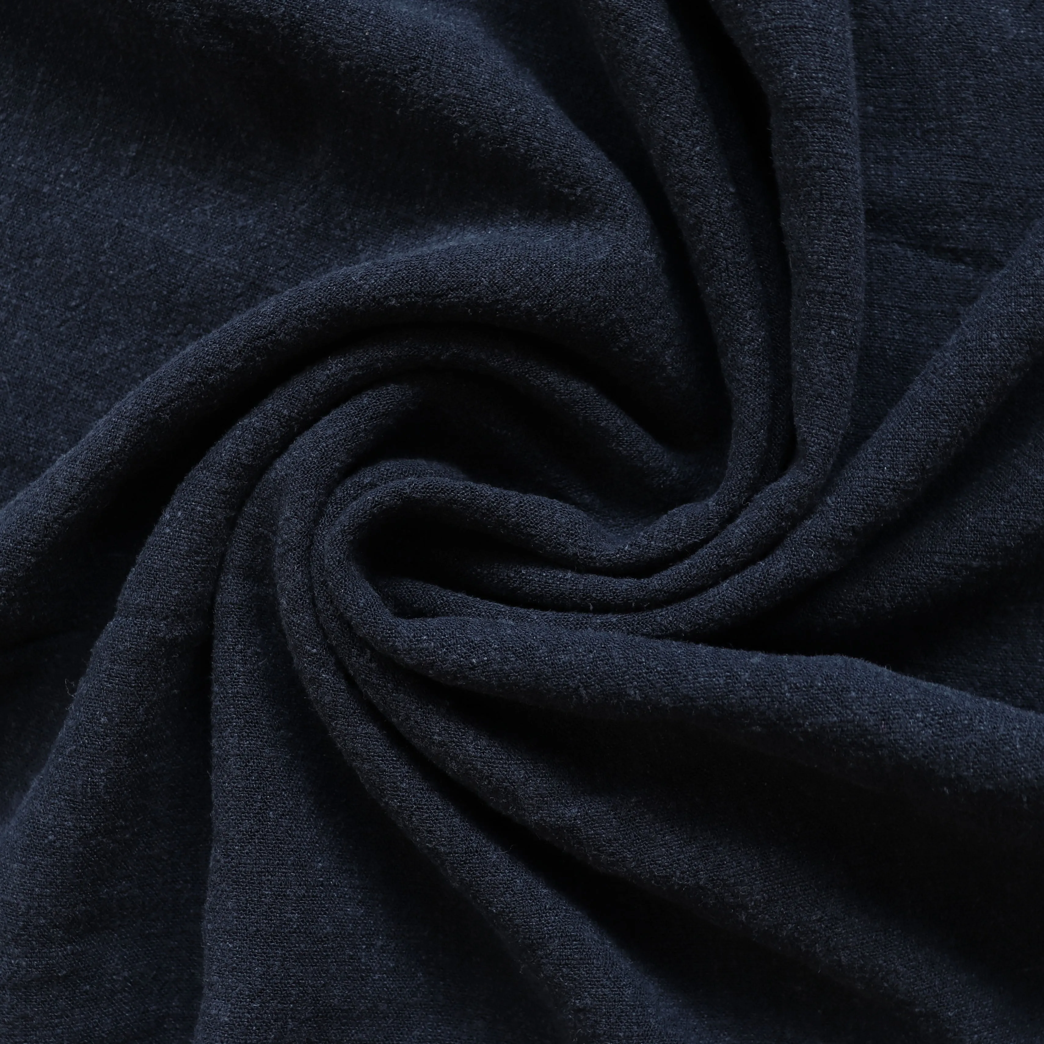 Viscose Linen Slub - Midnight Blue