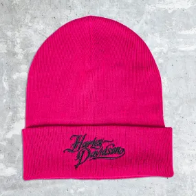 Wild Fire Harley Davidson- Pink Harley Davidson Beanie