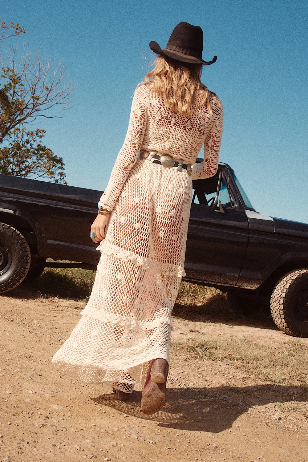 Wish You Were Here Crochet Maxi Dress