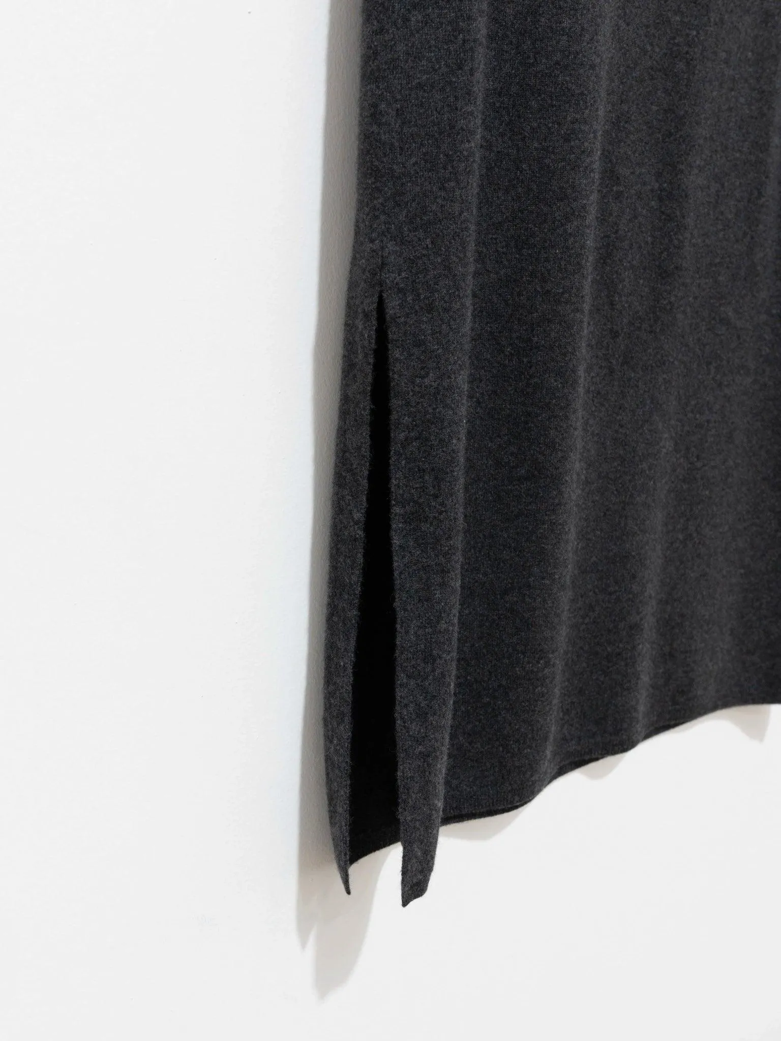 Wool Cashmere Skirt - Charcoal